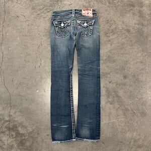 Vintage Y2K True Religion Jeans Low Rise Bootcut Flare Women's 26 Medium Wash